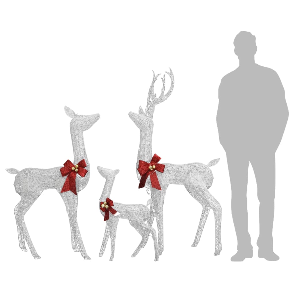 vidaXL Christmas Decoration Pre-Lit Christmas Reindeer Family with 201 LEDs