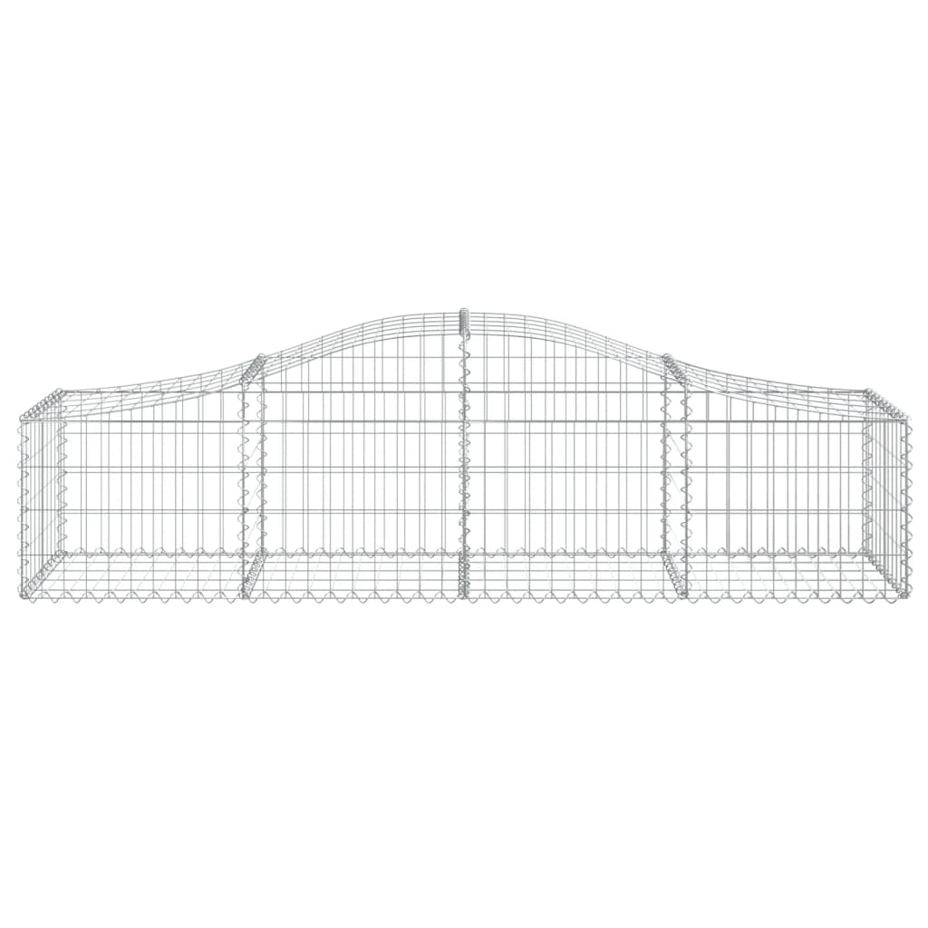 vidaXL Gabion Basket Arched Gabion Basket Planter for Flower Galvanized Iron