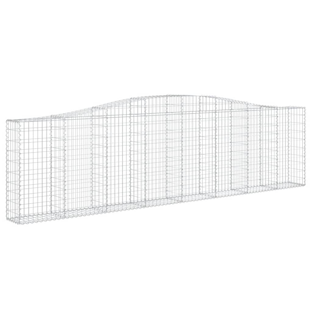 vidaXL Gabion Basket Arched Gabion Basket Planter for Flower Galvanized Iron