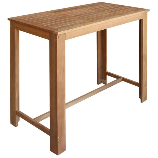 vidaXL Bar Table and Chair Kitchen Wooden Dining Table Set Solid Acacia Wood
